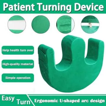 Sexysamba Bedridden Patient Turning Device with Fixing Strap Elderly Assistance Products Bed Rest Leg Pillow Patient Lift Aid Flannel Multifunctional Anti-Decubitus Nursing Products, Green
