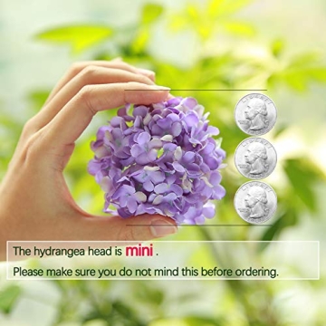 GREENTIME Purple Artificial Hydrangea Flowers for Decor