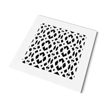 SABA Home Decor Air Vent Cover Grille - Acrylic Fiberglass 6 x 6 Duct Opening (8 x 8 Overall) White ...
