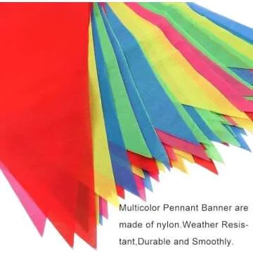 Vibrant Multicolor Nylon Pennant Flags for Events
