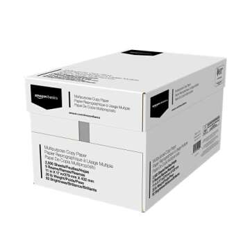 Amazon Basics 92 Bright Multipurpose Copy Paper, 11 x 17 Inches, Pack of 5, 2500 Count, White