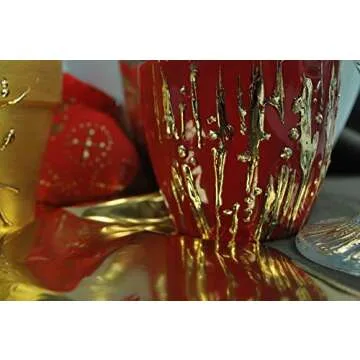 Pébéo Gédéo Mirror Effect 24k Gold Leaves Adhesive Sheet - 12 Sheets, 5 ½ x 5 ½ Inches, Art and Craft Supplies, for Painting, Home Decor, or Decorations