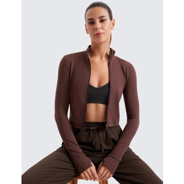 CRZ YOGA Women's Butterluxe Mockneck Workout Jacket
