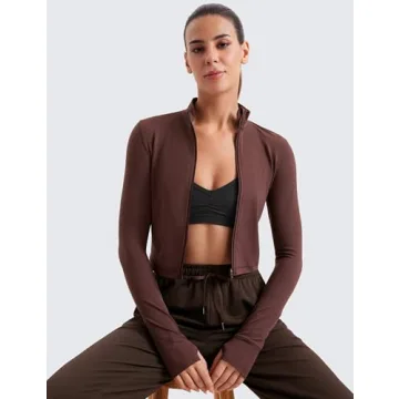 CRZ YOGA Women's Butterluxe Mockneck Workout Jacket