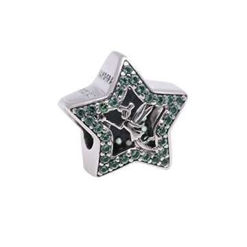 PANDORA Disney Tinker Bell Charm with Green Crystal