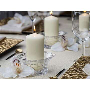 BOLSIUS 12 Ivory Pillar Candles Set - Unscented 43 Hour Long Lasting Candles - 2.7-x 5.1-inch Dripless Clean Burning Smokeless Dinner Candle - Perfect for Weddings Parties and Special Occasions