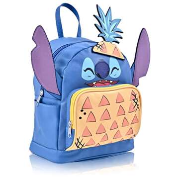 Disney Stitch Backpack - Blue Mini Backpack Purse 10 Inch Bag for Women, Adult Backpack Shoulder Bag...