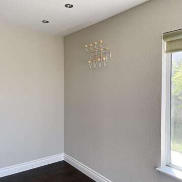 Ergo Furnishings Mid-Century Pop Wood Ball Metal Coat Rack, Natural