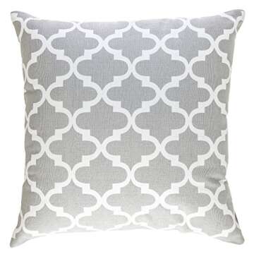 TreeWool Trellis Accent Fall Winter 18x18 Set of 2 Decorative Throw Pillow Covers 100% Cotton Home D...