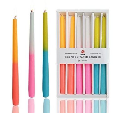 10 inch Gradient Roses Scented Taper Candle Sticks