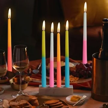 10 inch Gradient Roses Scented Taper Candle Sticks