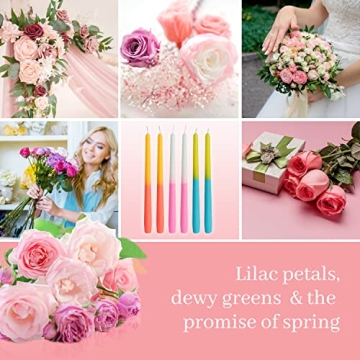 10 inch Gradient Roses Scented Taper Candle Sticks