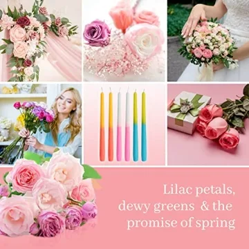 10 inch Gradient Roses Scented Taper Candle Sticks