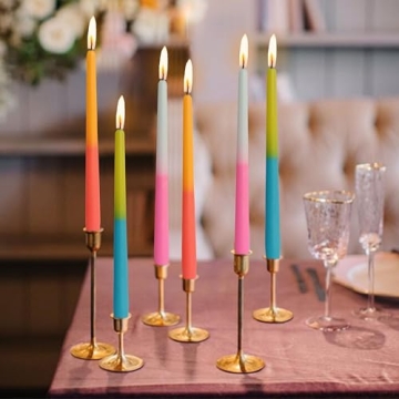 10 inch Gradient Roses Scented Taper Candle Sticks