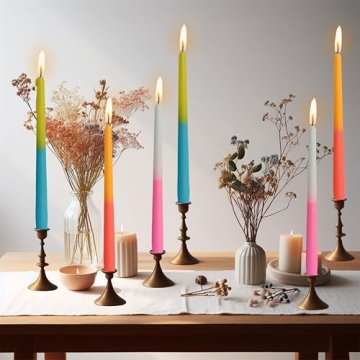 10 inch Gradient Roses Scented Taper Candle Sticks