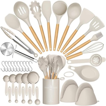 Umite Chef 36pcs Silicone Kitchen Cooking Utensils with Holder, Heat Resistant Cooking Utensils Sets...