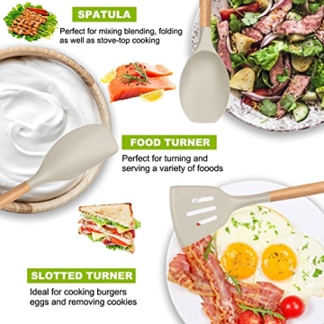 Umite Chef 36pcs Silicone Kitchen Utensils Set for Cooking