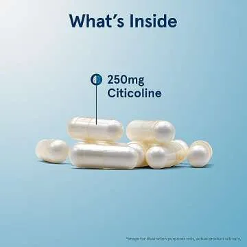 Jarrow Formulas Citicoline CDP Choline 250 MG Capsules