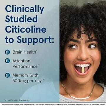 Jarrow Formulas Citicoline CDP Choline 250 MG Capsules
