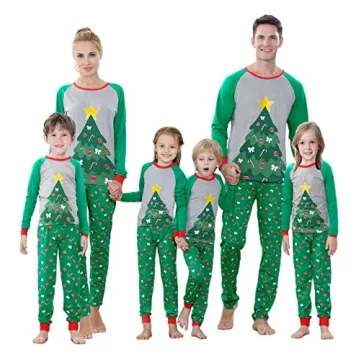 Benaive Family Christmas Pajamas Cozy Matching Sleepwear