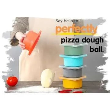 KEVJES Stackable Silicone Artisan Pizza Dough Proofing Boxes Proving Containers with Lids-2 pack-500ml portion (Green)