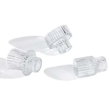 Vixdonos Glass Candlestick Holders Tealight Candle Holders for Table Centerpieces, Wedding Decor and Dinner Party (6 Pcs, Clear)