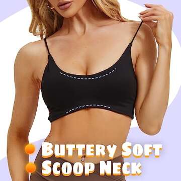 Feazac Women's Criss Cross Back Workout Sports Bras Fitness Backless Padded Low Impact Bra Strappy Y...