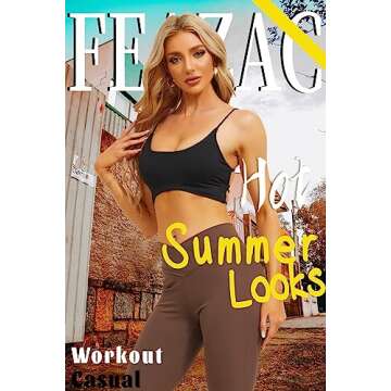 Feazac Women's Criss Cross Back Workout Sports Bras Fitness Backless Padded Low Impact Bra Strappy Yoga Crop Tank Top Buttery Soft Padded Yoga Training Bras Cross Back - Black, Medium