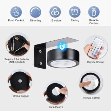 Wireless Remote Battery Operated Picture Light Set