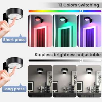 Wireless Remote Battery Operated Picture Light Set