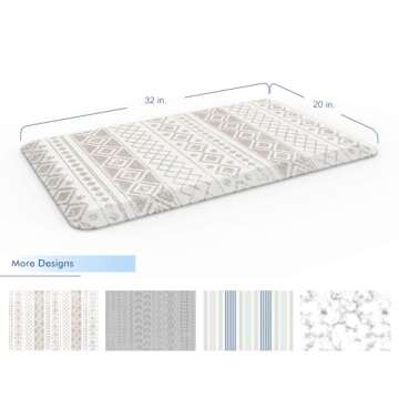 Klay Home Kitchen mats for Floor Anti Fatigue, 3/4" Thick 100% PU Memory Foam Kitchen mat, Padded Ki...