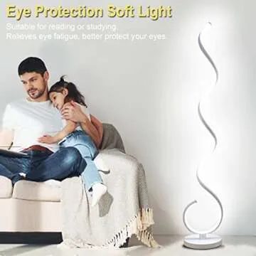 BESKETIE Spiral LED Floor Lamp with Remote Control