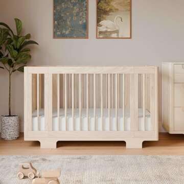 Babyletto Yuzu 8-in-1 Convertible Crib - Conversion Kits Included for Bassinet, Midi Baby Crib Conve...