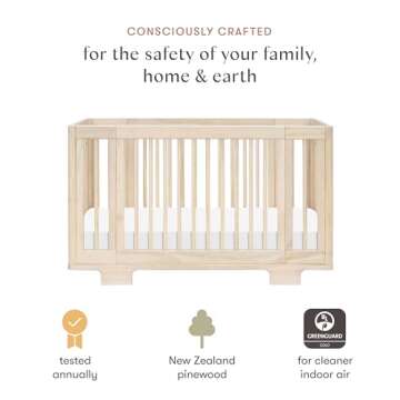 Babyletto Yuzu 8-in-1 Convertible Crib - Conversion Kits Included for Bassinet, Midi Baby Crib Convertible to Toddler Bed, Daybed, Full-Size & Baby Bed - GREENGUARD Gold Certified - Adjustable Heights