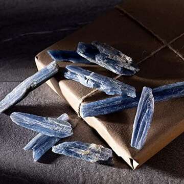 KALIFANO Kyanite Blade Bundle (500+ Carats) with Healing & Calming Effects - High Energy Reiki Cryst...