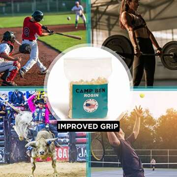 Camp Ben Pine Rosin - Tree Resin - Making Beeswax Cloth Food Wraps, Gum Nugget Rock Form, Natural Grade Hand Grip Enhancer, Baseball, Softball, Rodeo Rough Bucking Stock, Bull Riding