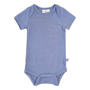 KYTE BABY Rayon Made from Bamboo Short Sleeve Bodysuit for Infants
