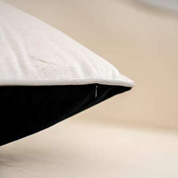 Yangest Black Patchwork Velvet Throw Pillow Cover with Gold Striped Leather Cushion Case Modern Luxury Pillowcase for Sofa Couch Bedroom Living Room Home Decor,20"x20"