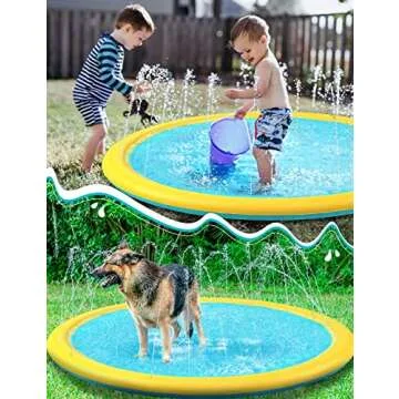 Jasonwell Non Slip Splash Pad - Fun Water Play for Kids and Pets