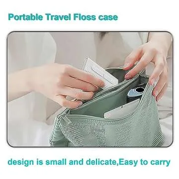 Holy Rose Dental Floss Portable Dispenser 4 Boxs,Travel Floss Picks Case 2 Box with Adults Floss Sticks 160 Count,Flosser Toothpick is Cleaning Teeth and Oral Care Tool(White)