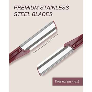 Eyebrow Razor for Women, 20 Pcs Dermaplane Razor for Women Face, Multipurpose Eyebrow & Face Razor, Face Shavers for Women and Men by MoHern (Red)