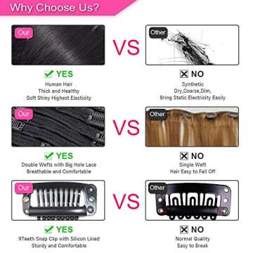 Brazilian Virgin Human Hair Grade 8A Straight Clip In Hair Extensions for Black Women 120g 10Pcs/set for Full Head Thick Double Weft 1B Natural Black Apeasex Hair (12)