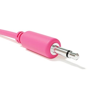 ExcelValley 5-Pack Mono Modular Patch Cables 120cm Pink