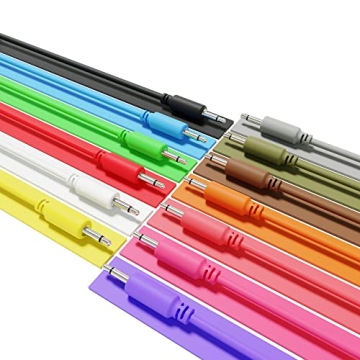 ExcelValley 5-Pack Mono Modular Patch Cables 120cm Pink