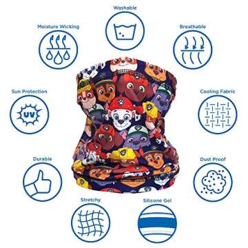 Nickelodeon Boys Paw Patrol Gaiter Face Mask with UV Sun Protection (2 Pack), Size 4-14, Paw Patrol'