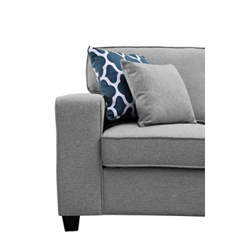 Lilola Home Casanova Light Gray 7Pc Modular Sofa