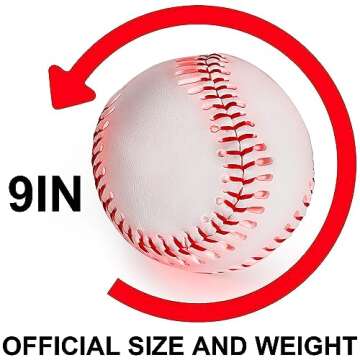 Tebery Light Up Baseball with 6 Changing Colors, Glow in The Dark Baseball, Official Size Baseball G...