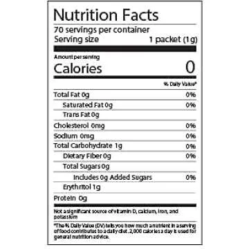 NutraSweet Natural Zero Calorie Stevia Sweetener-Natural Sugar Substitute, Sugar Like Taste, Diabetes-friendly, Keto-friendly - 70 count packets