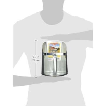 Little Giant® Galvanized Feed Scoop for Livestock | Heavy Duty Stackable Feed Scoop with Enclosed Handle | 3 Quart