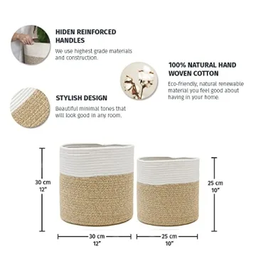 Stylish Woven Plant Baskets Set for Home Decor and Storage